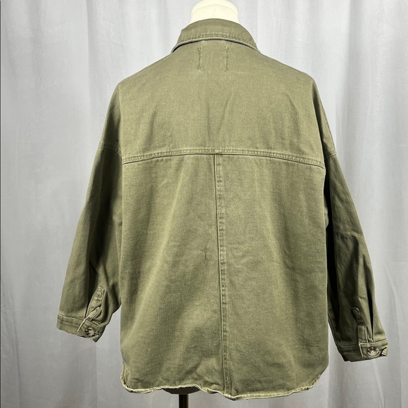 Buckle Stoosh Vintage Denim Jean Jacket in Olive Green. - Picture 3 of 9
